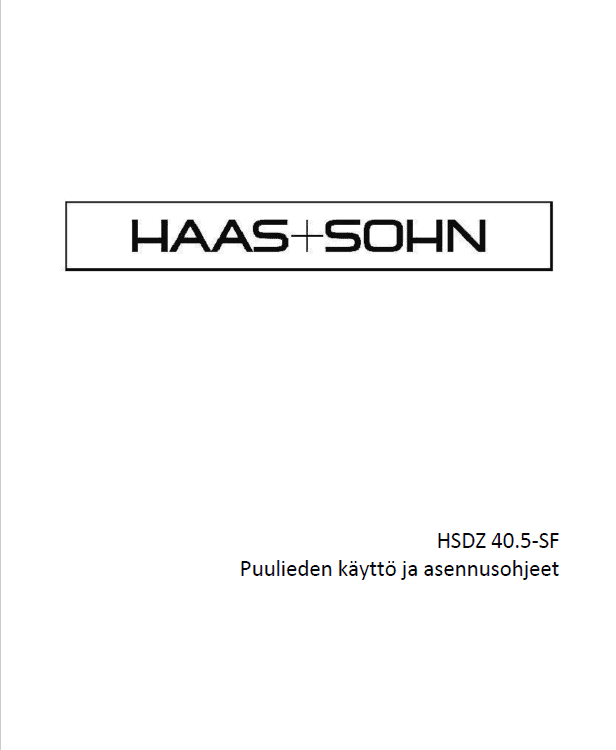 Haas+Sohn 40,5 – käyttöohje