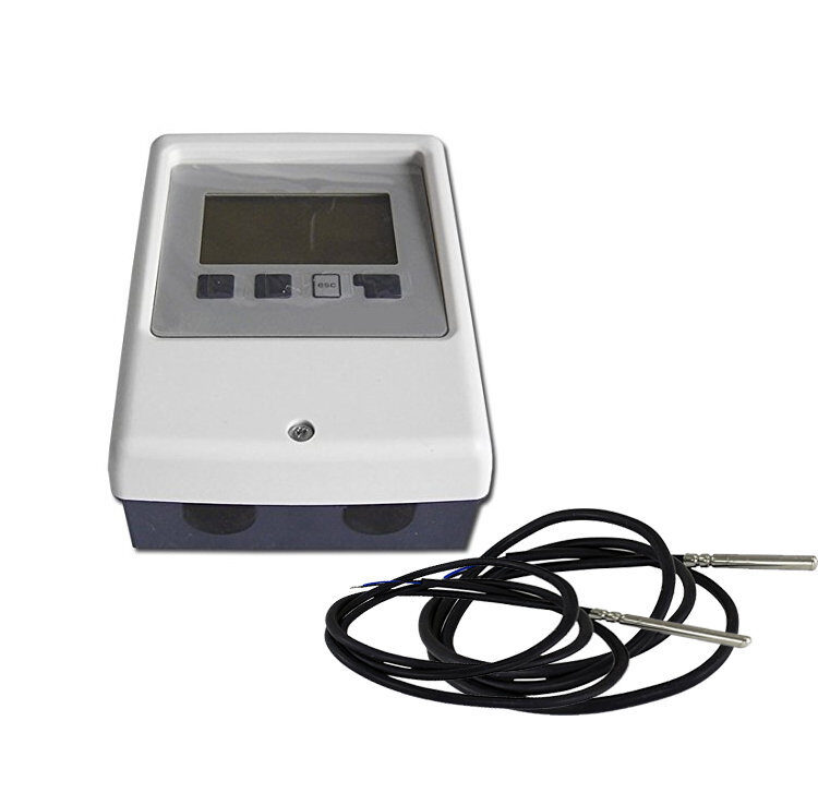 Sisältää ohjauslaitteen ja meno/paluuveden anturit