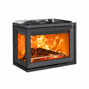 JØTUL I 520 FL - Takkasydän, jossa sivuikkuna vasemmalla